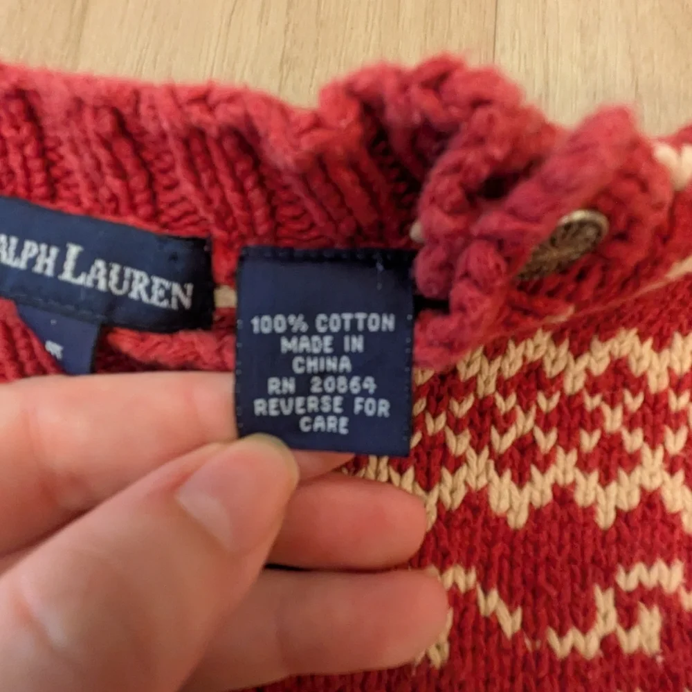 Baby Vintage Ralph Lauren Snowflake Red Sweater Size 4T
